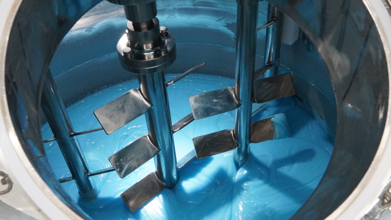 Cream compounding in a jacketed mixing vessel at the Lupos Markham facility